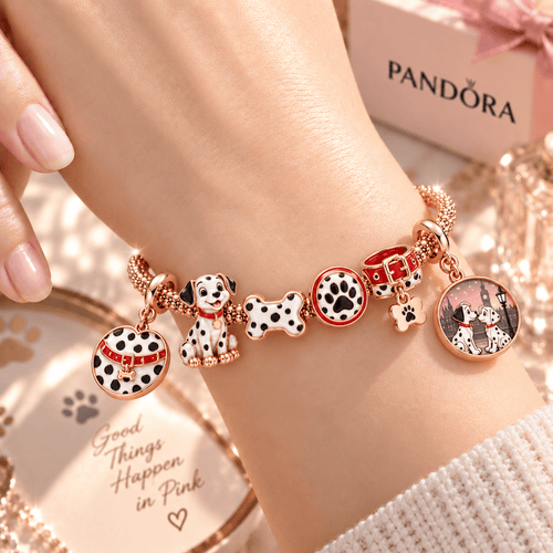 101D Rose Gold Charm Bracelet Set TTTT