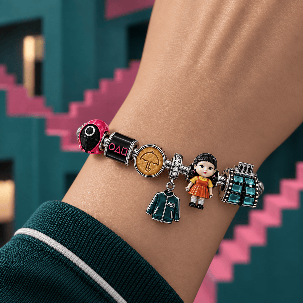 SQG Silver Charm Bracelet Set PTT